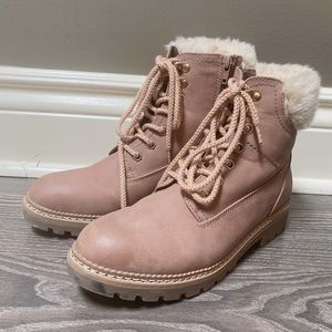 Steve Madden pink leather Combat boots 39